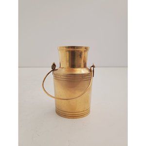 Milk pot / dairy cans / container || Vintage solid brass || small figurine /